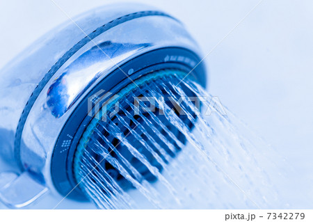 Shower and flying water drops. 7342279