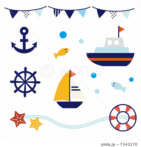 Marine Icon Set Stock Illustration