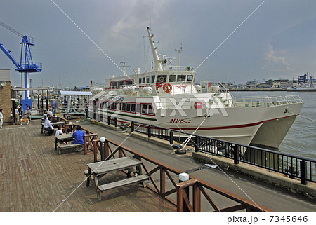 初夏の酒田・連絡船「ニューとびしま」 7345646