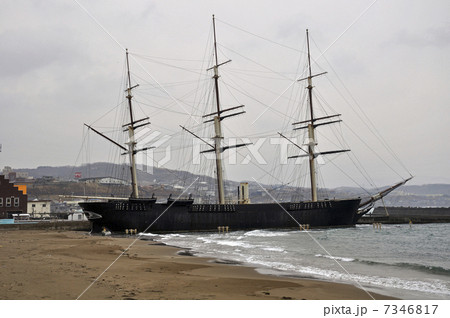 厳寒の江差・開陽丸　 7346817