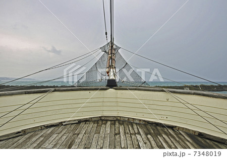 厳寒の江差・開陽丸　船首 7348019