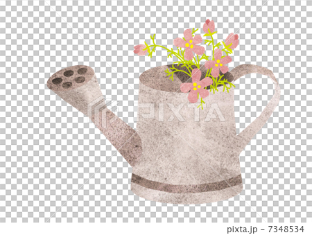 花が入ったジョウロ 7348534