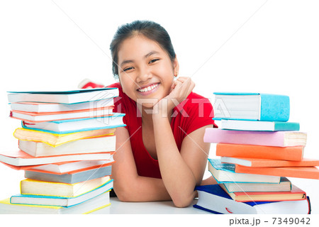 Cheerful schoolgirl 7349042