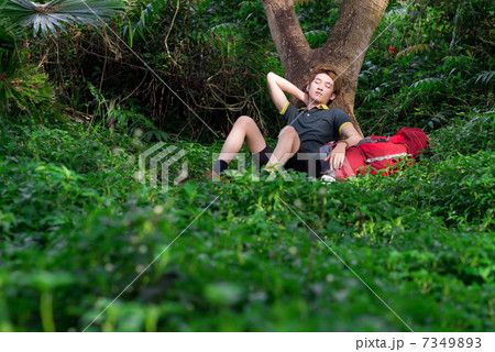 Resting tourist Resting tourist 7349893