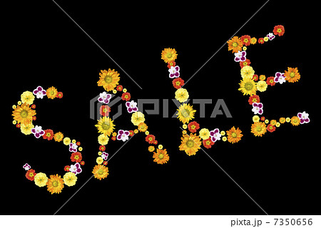 sale. decorative letters from color flowers 7350656