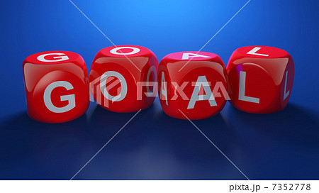 Red dices with GOAL text 7352778