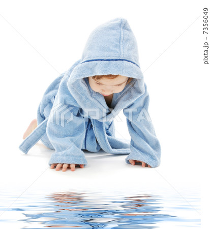 baby boy in blue robe baby boy in blue robe 7356049