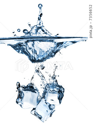 ice cubes dropped into water with splash isolated on white ice cubes dropped into water with splash isolated on white 7356652