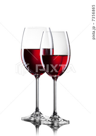 Red wine in glasses isolated on white Red wine in glasses isolated on white 7356865