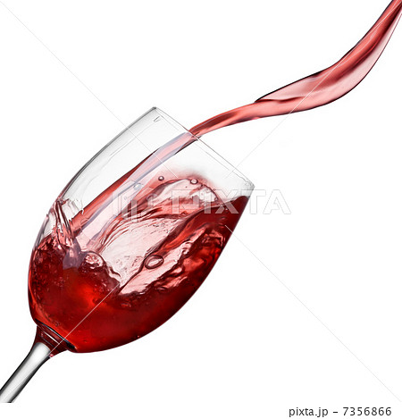 Splash of wine in glass isolated on white Splash of wine in glass isolated on white 7356866