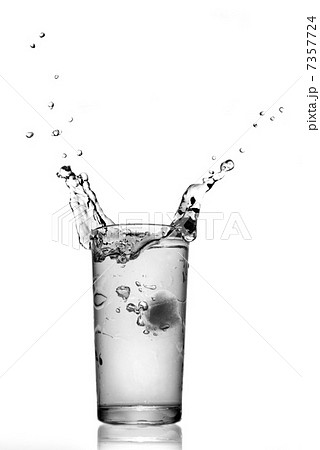 water splash in glass isolated on white 7357724