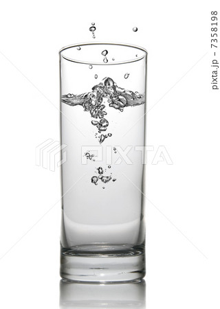 water splash in glass isolated on white 7358198