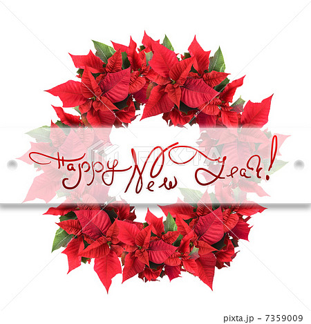 christmas wreath from poinsettia christmas wreath from poinsettia 7359009