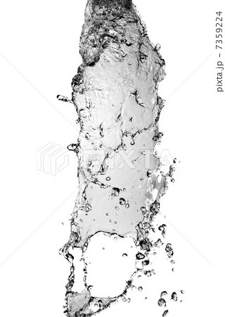 water splash with bubbles isolated on white 7359224