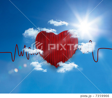 Heart rate line in the sky 7359966