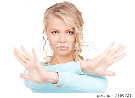woman making stop gesture woman making stop gesture 7360721