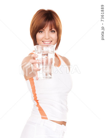 woman with glass of water 7361889