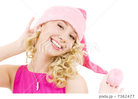 cheerful santa helper girl cheerful santa helper girl 7362477