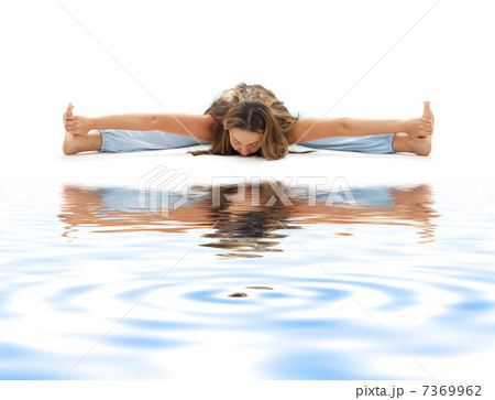 ashtanga yoga on white sand #3 7369962
