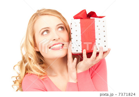 happy woman with gift box 7371824