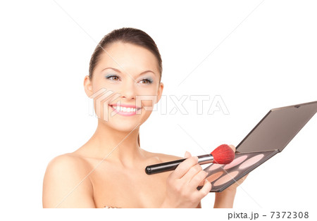 lovely woman with palette and brush 7372308