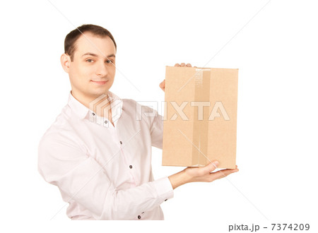 businessman with parcel 7374209