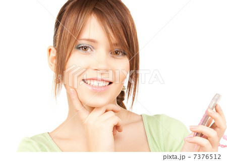 lovely teenage girl with calculator lovely teenage girl with calculator 7376512