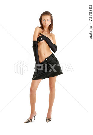topless girl in black gloves and skirt topless girl in black gloves and skirt 7378383