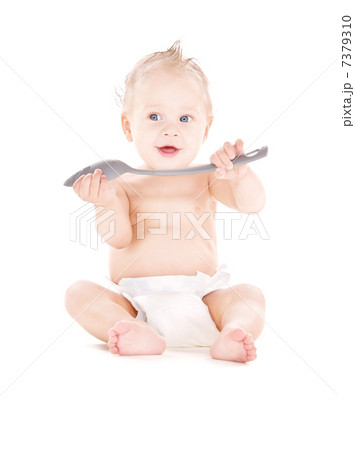 baby boy with big spoon baby boy with big spoon 7379310