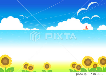 青空とひまわり 7383685