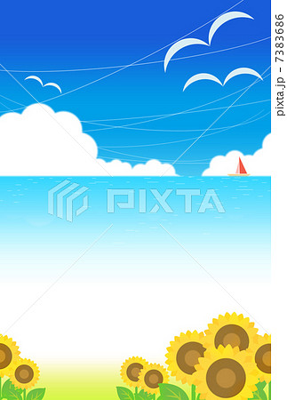 青空とひまわり 7383686
