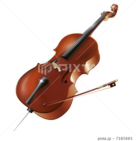 Musical background series. Classical cello, isolated on white background 7385665