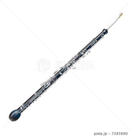 Musical background series. Classical oboe, isolated in white background Musical background series. Classical oboe, isolated in white background 7385690