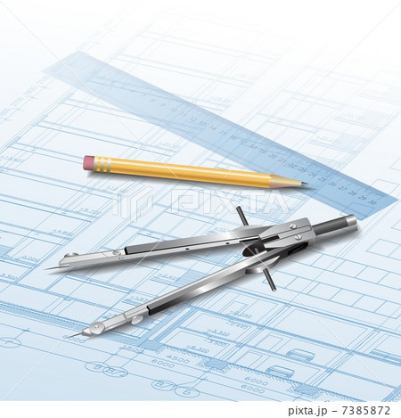 Architectural background. Part of architectural project, architectural plan, technical project 7385872