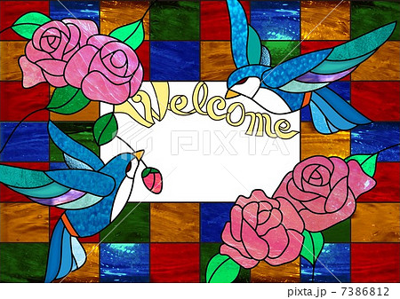 鳥とバラ-Welcome 鳥とバラ-Welcome 7386812