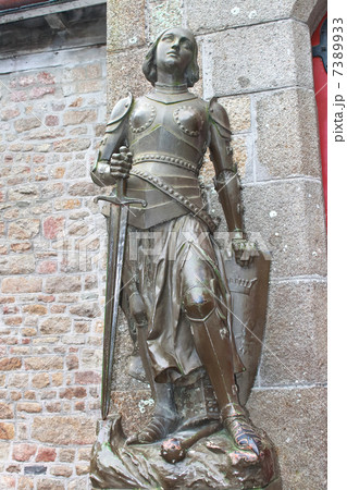 Statue of Joan of  Arc in the abbey of Mont Saint Michel. Norman 7389933