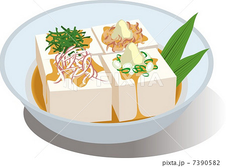 冷や奴のイラスト素材