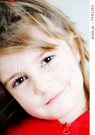 Hi key portrait of little blond girl Hi key portrait of little blond girl 7391261