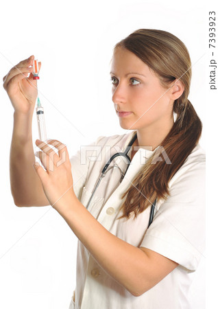 woman doctor with syringe woman doctor with syringe 7393923