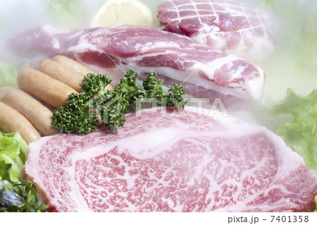 黒毛和牛サーロインと豚バラブロック 7401358