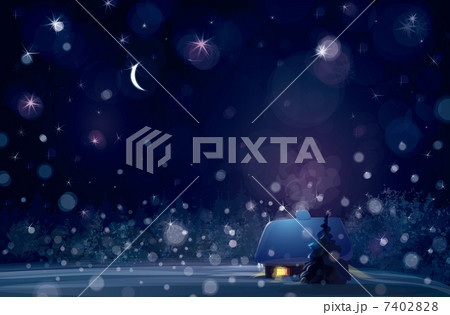 Vector of winter landscape with house in forest. Vector of winter landscape with house in forest. 7402828