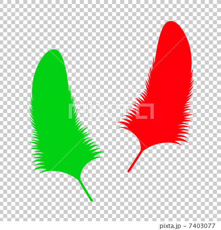 Red Feathers And Green Feathers Stock Illustration