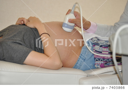妊婦のエコー検診　産婦人科 7403866