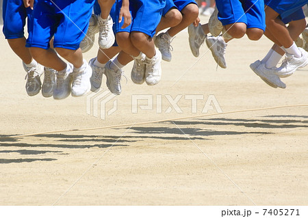 運動会の写真素材