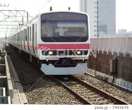 京葉線 9系 新木場駅の写真素材