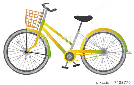 自転車 左向き のイラスト素材