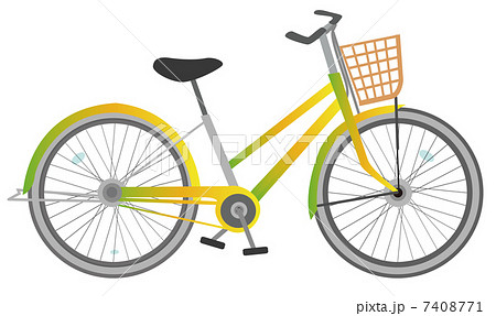 自転車 右向き のイラスト素材