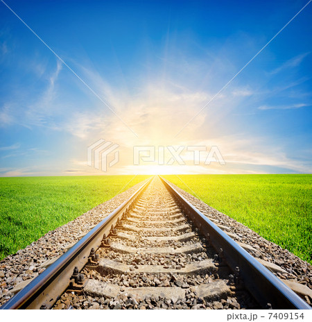 Railway in field Railway in field 7409154