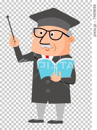 指示棒を持ったもの知り博士 7409698