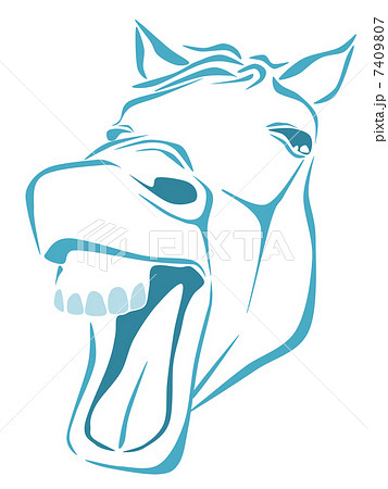 笑う午の年賀素材 7409807